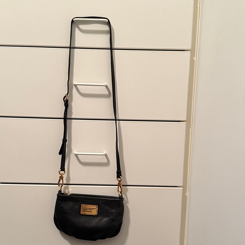 Marc by Marc Jacobs Small Black Leather Crossbody Bag